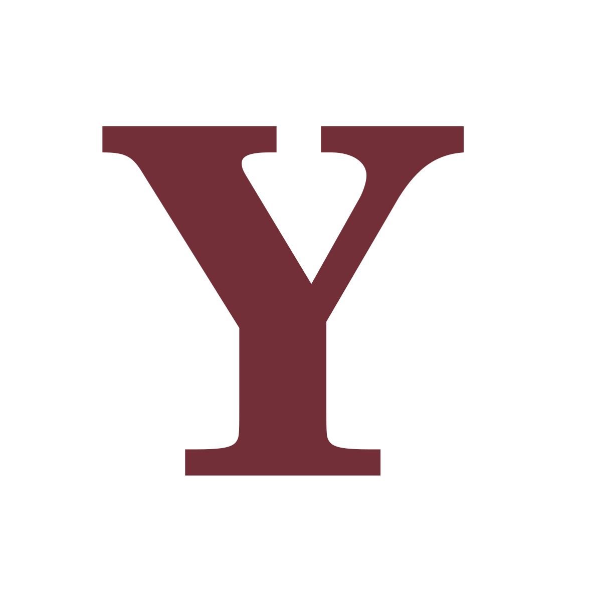 The Y letter in wine color. It's the logo of this personal website.